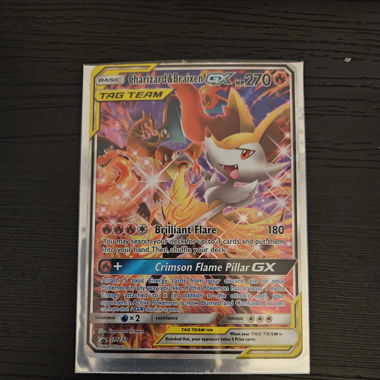 Carta Pokémon Charizard & Braixen GX Tag Team 