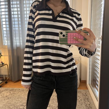 longsleeve with brown stripes 