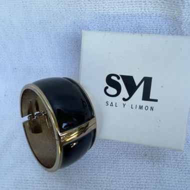 Bracciale nero/oro "Sal y Limon"