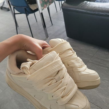 Baskets montantes beige
