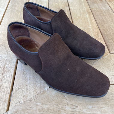 Brown Suede Loafers by Crockett & Jones UK6