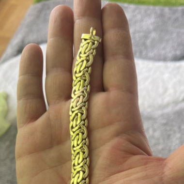 Bracelet plaqué or 18 double couche 