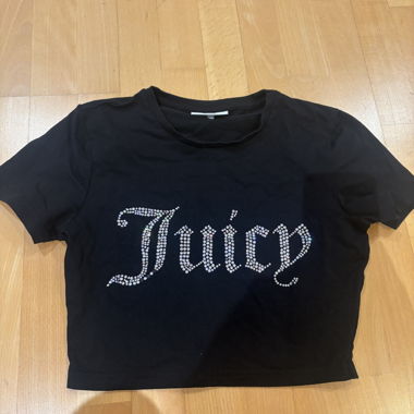 Schwarzer Juicy Crop-Top XS