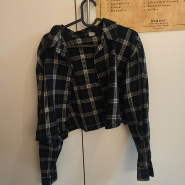 Chemise courte à carreaux