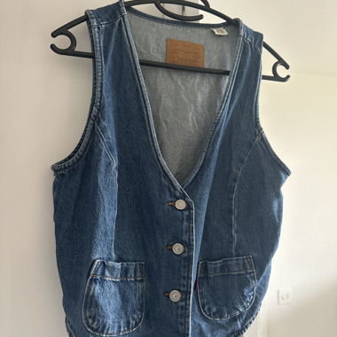 Jeans Weste cropped