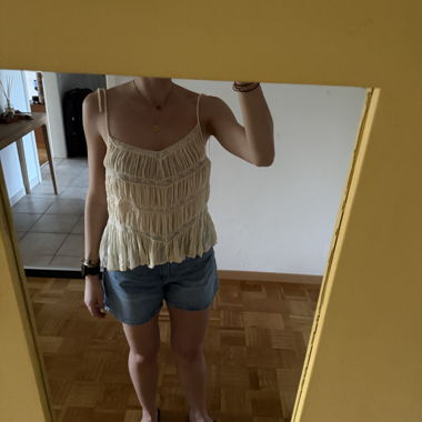 Top Zara a pieghe tipo canotta