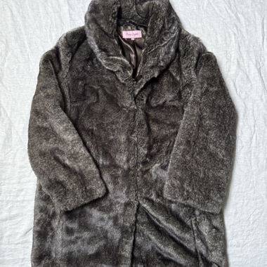 Grey Faux Fur Coat