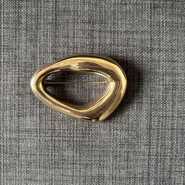 Gold-tone abstract brooch