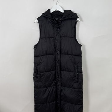Gilet matelassé à capuche noir