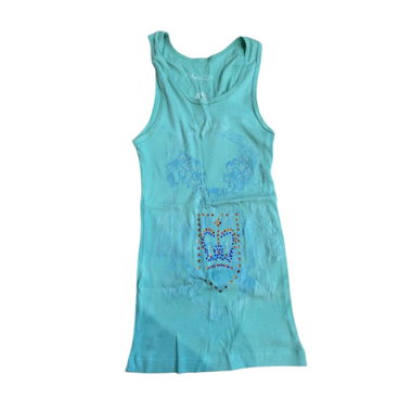 Türkis Tiffany-Farbener ärmelloser Top Y2k Vintage