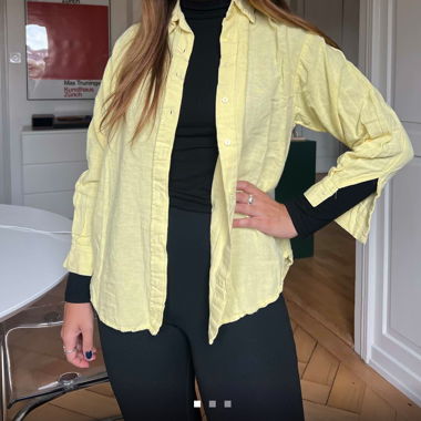 yellow blouse