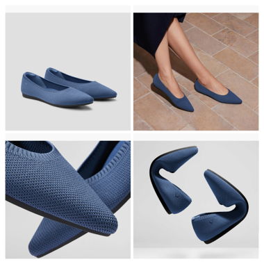  VIVAIA Pointed-Toe Ballet Flats (Aria 5) Blue