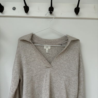 Strickshirt mit Polokragen 