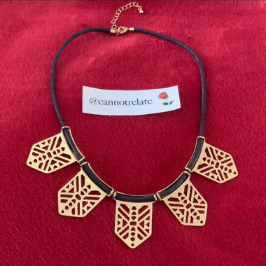 Collier Chaîne Noire Grande Or