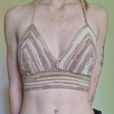 Crochet Halter Bralette Top