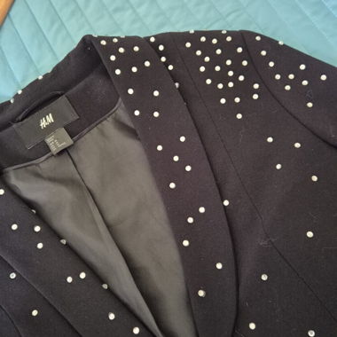 Blazer noir à pois H&M