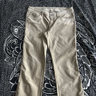 Beige corduroy trousers