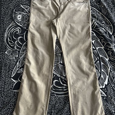 Beige corduroy trousers