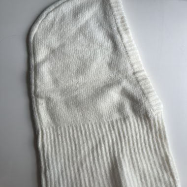 White knit balaclava