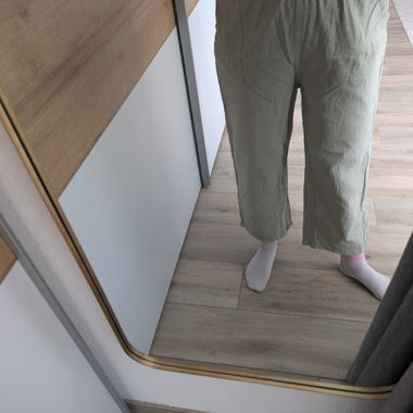 hellgrüne Stoffhose