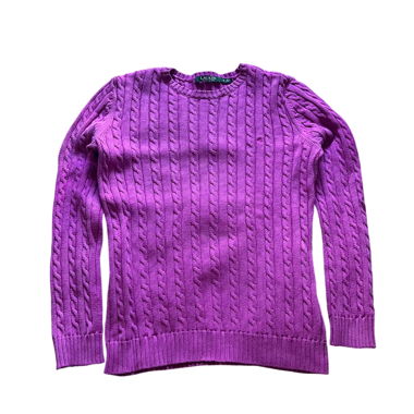 Pink Ralph Lauren Cable Knit Sweater