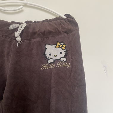 Pantaloni in velluto con Hello Kitty