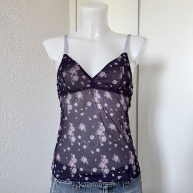Haut Babydoll à Fleurs Violettes (S)