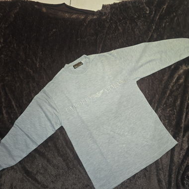 Graues Emporio Armani Langarmshirt M