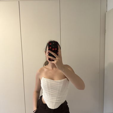 Top corset blanc