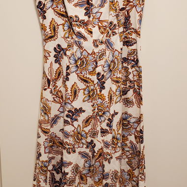 Vestito beige floreale per estate/autunno
