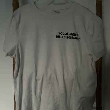 White T-shirt social media killed romance