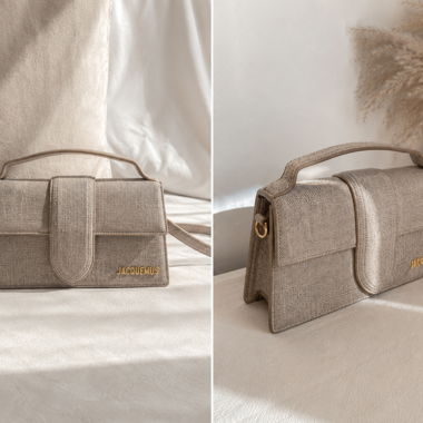 Borsa casual, beige e oro