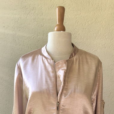 Veste bomber satinée rose poudré H&M – taille 40
