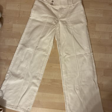Jean blanc taille mi-haute Cider