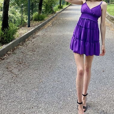 lila Sommerkleid