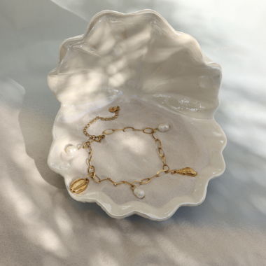 Goldfarbene Shell-Charm-Bandkette •gold•