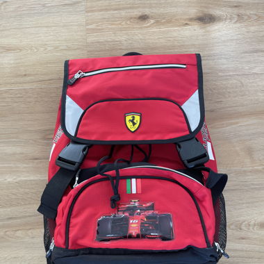Ferrari Logo color-block backpack