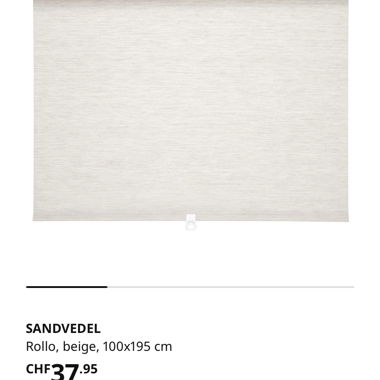 SANDVEDEL fabric roller blind