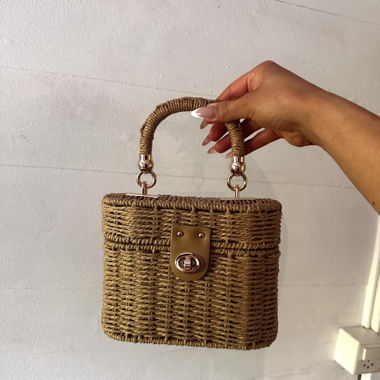 Borsa a mano intrecciata