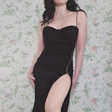 Midi Kleid mit Schlitz