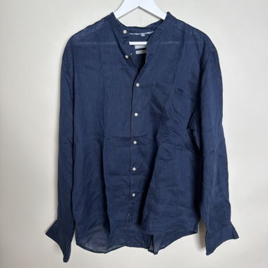 Maddison navy linen shirt