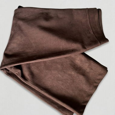 Pantaloni larghi marroni Oysho in stile camoscio 