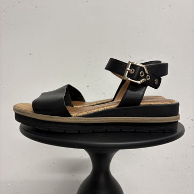 Tamaris Black Sandals Size 40 Leather