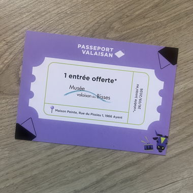 Voucher for 1 entry to the Valais Bisses Museum