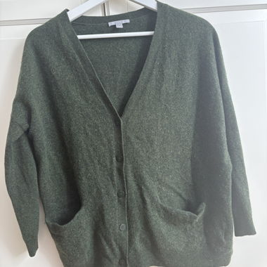 Cardigan en laine COS vert, XS