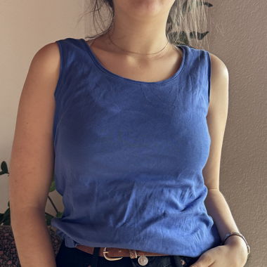 Blue simple crop top