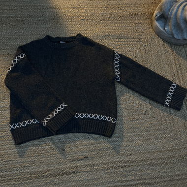 Pull en maille ONLY gris