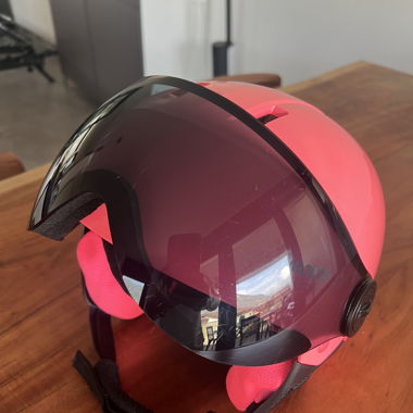 Casque ski enfant H KID 550 rose paillette