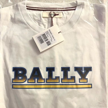BALLY BIG LOGO SHIRT white Gr.XXL Neu