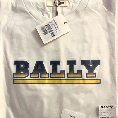 BALLY BIG LOGO SHIRT white Gr.XXL Neu